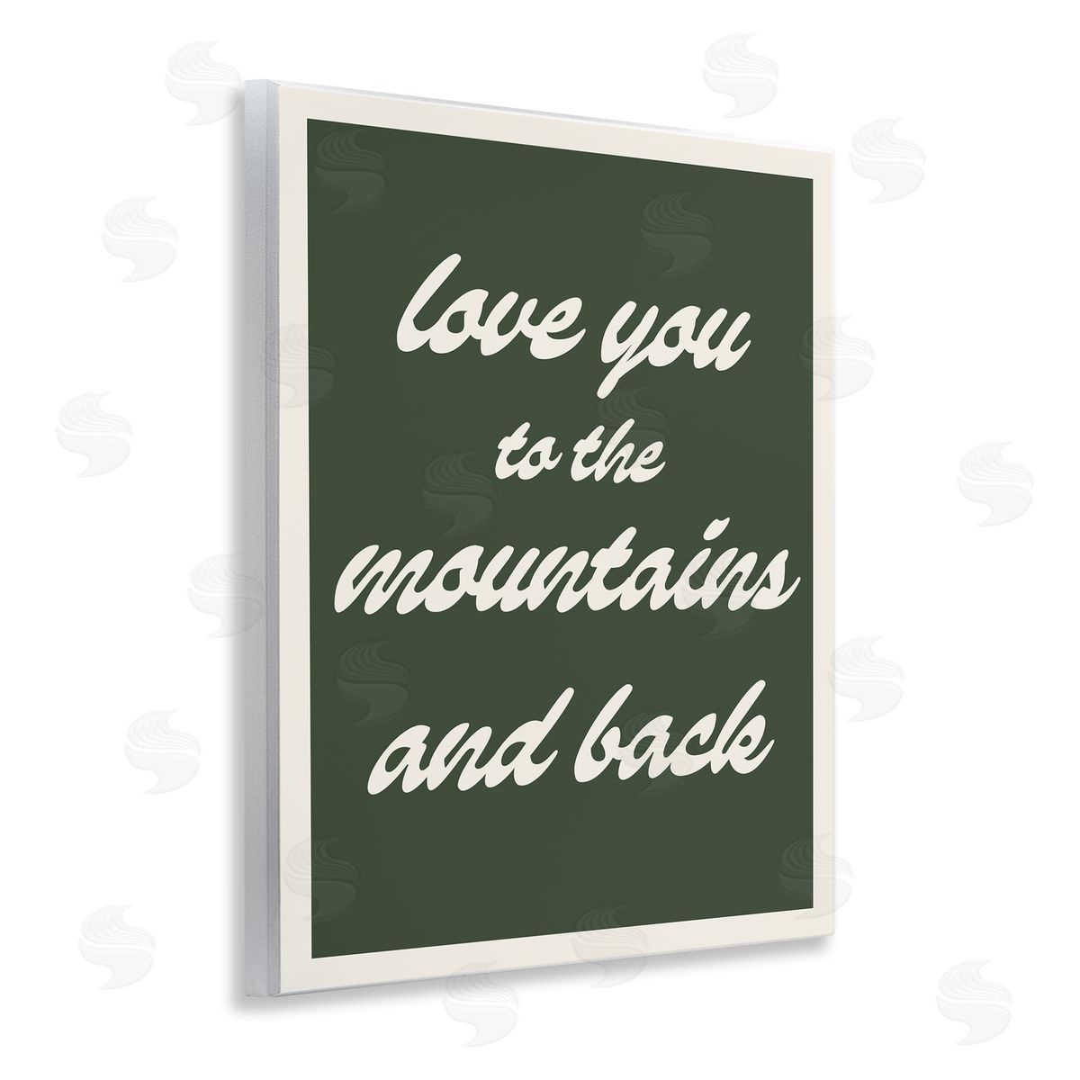 Stupell Studio Love Mountains & Back Wooden Wall Plaque Art Print