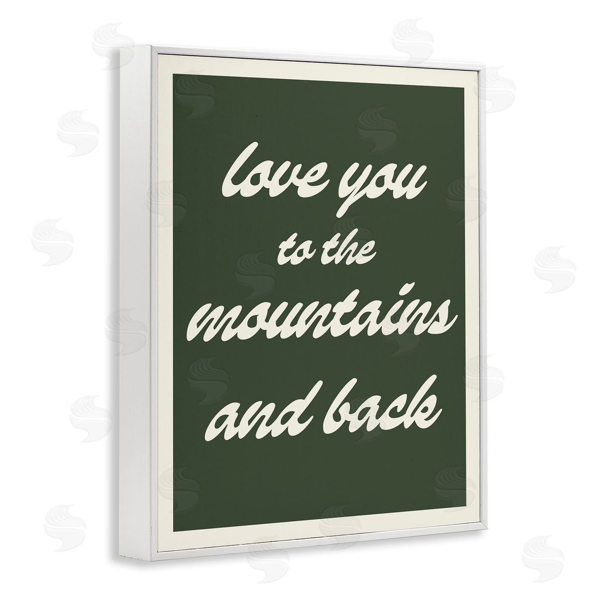 Stupell Studio Love Mountains & Back White Framed Giclee Wall Art Print
