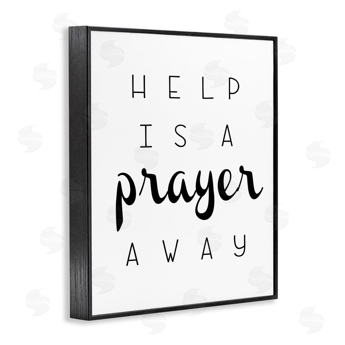 Ashley Calhoun A Prayer Away Sentiment Black Framed Giclee Wall Art Print