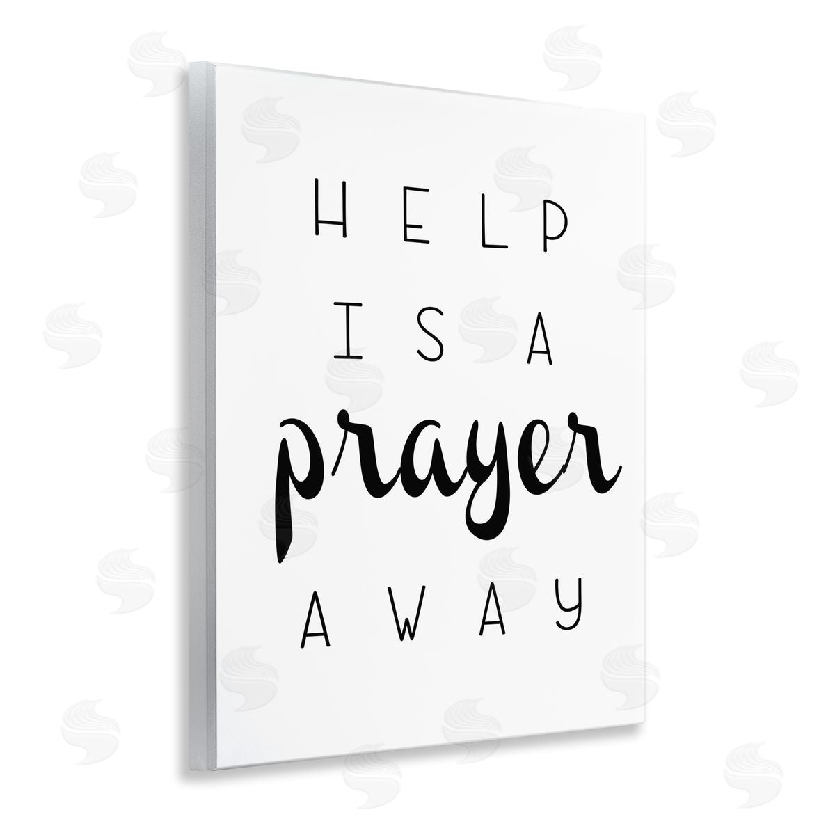 Ashley Calhoun A Prayer Away Sentiment Wooden Wall Plaque Art Print