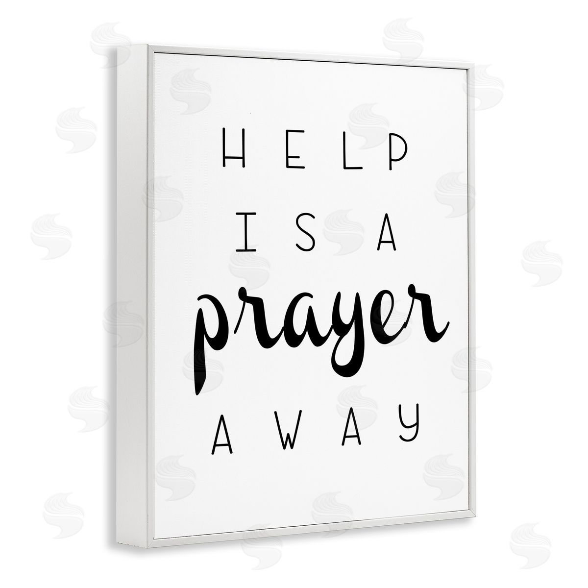 Ashley Calhoun A Prayer Away Sentiment White Framed Giclee Wall Art Print