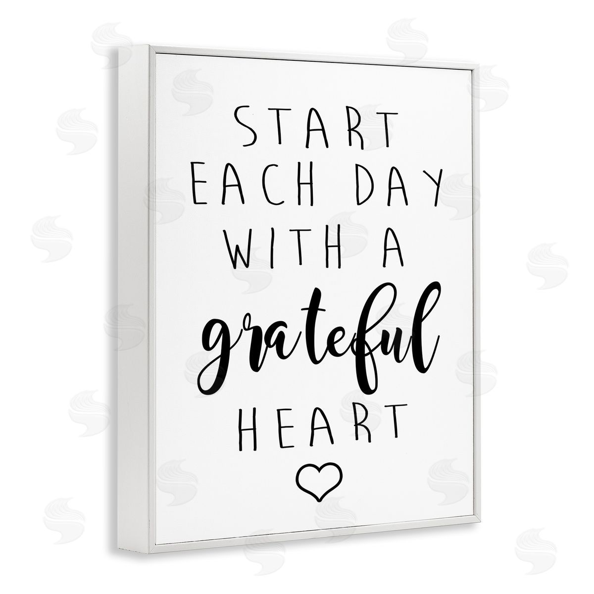Ashley Calhoun Grateful Heart Sentiment White Framed Giclee Wall Art Print