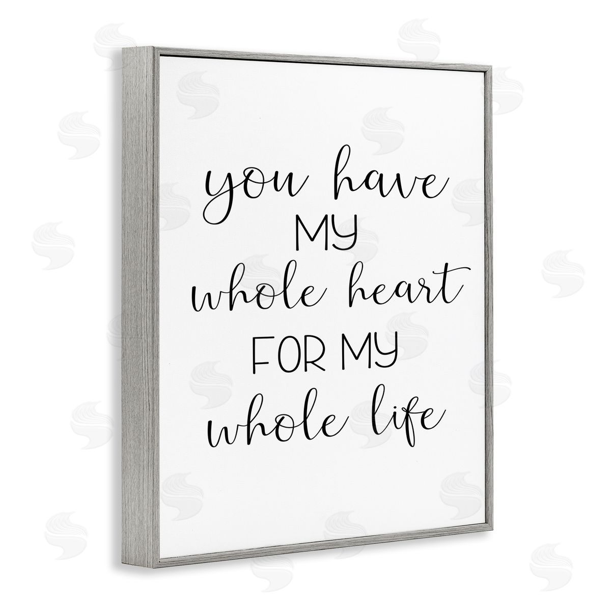 Ashley Calhoun Whole Heart For Life Gray Framed Giclee Wall Art Print