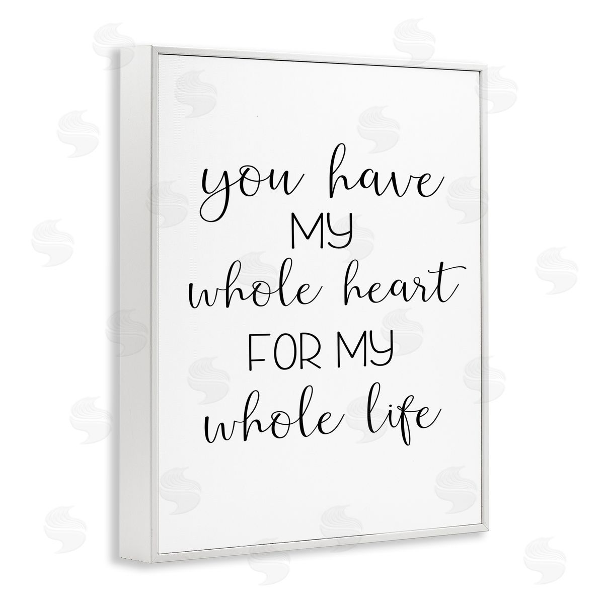 Ashley Calhoun Whole Heart For Life White Framed Giclee Wall Art Print