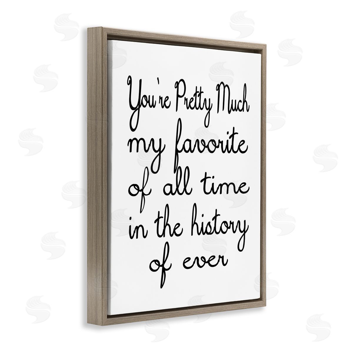 Ashley Calhoun Favorite Of All Time Brown Floating Frame Canvas Wall Art Print