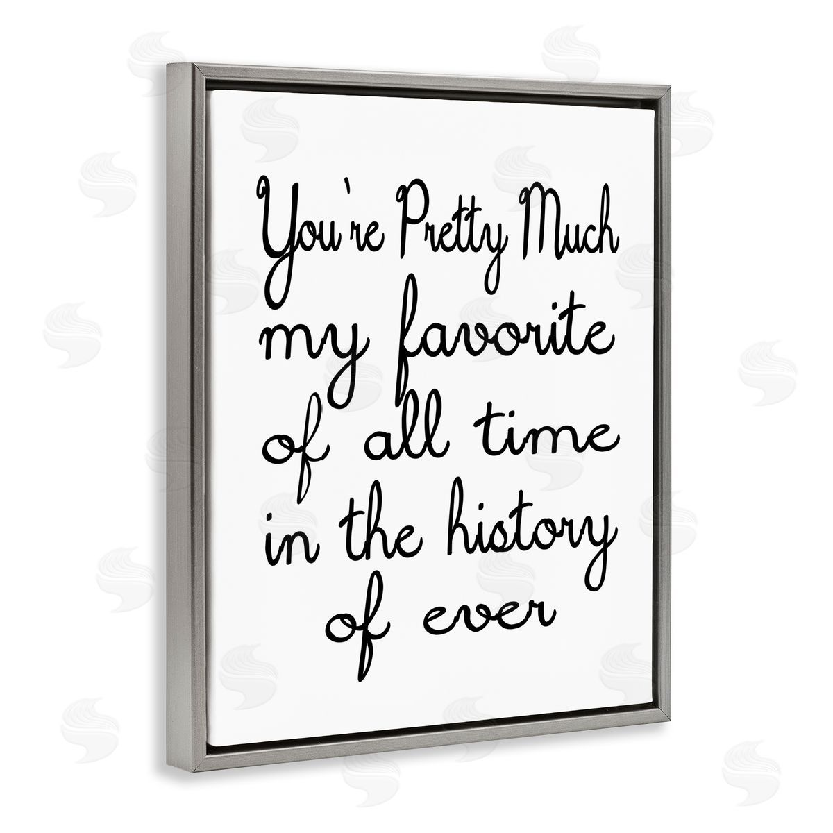 Ashley Calhoun Favorite Of All Time Gray Floating Frame Canvas Wall Art Print