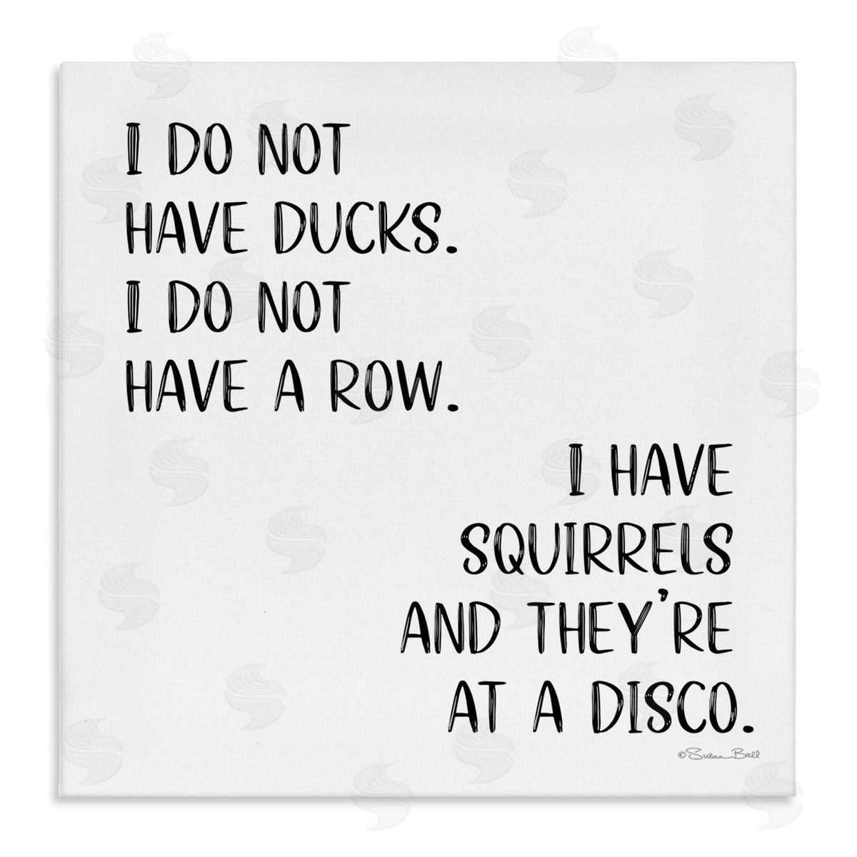 Susan Ball Sassy Squirrels At Disco Canvas Wall Art Print