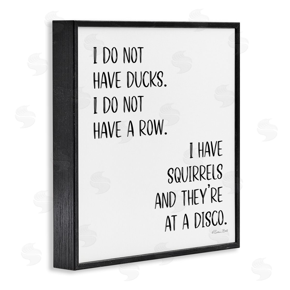 Susan Ball Sassy Squirrels At Disco Black Framed Giclee Wall Art Print