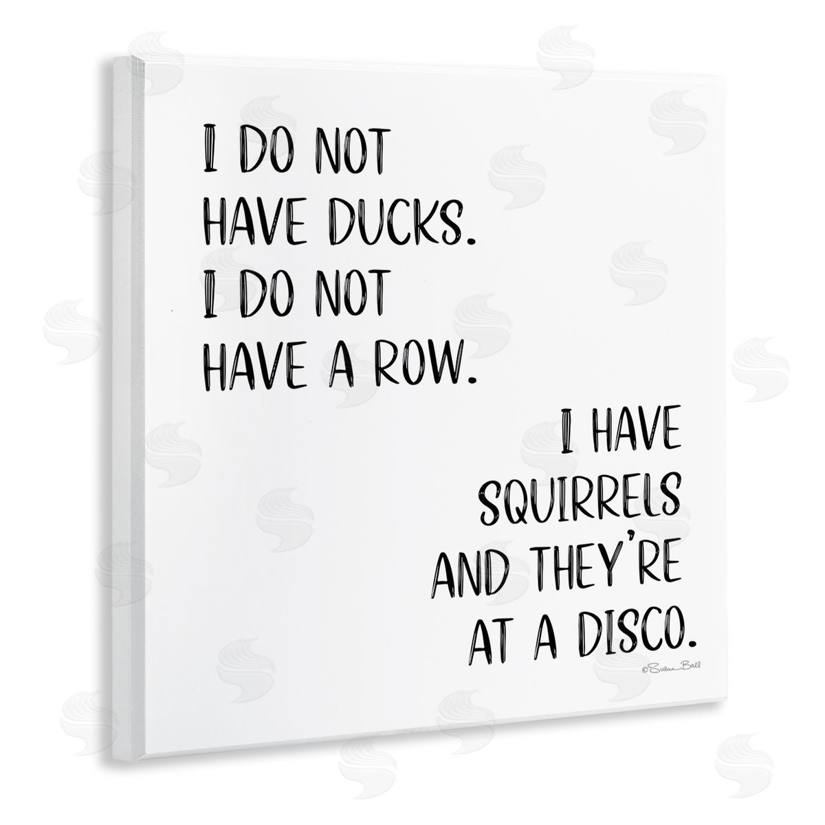 Susan Ball Sassy Squirrels At Disco Wooden Wall Plaque Art Print