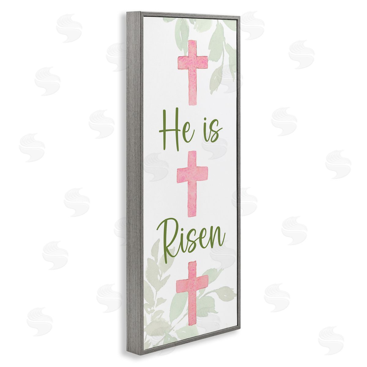 He Is Risen Proverb Grey Frame Print Wall Art, Home Decor by Lanie Loreth
