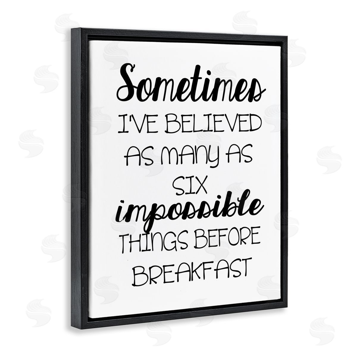 Ashley Calhoun Six Things Story Quote Black Floating Frame Canvas Wall Art Print