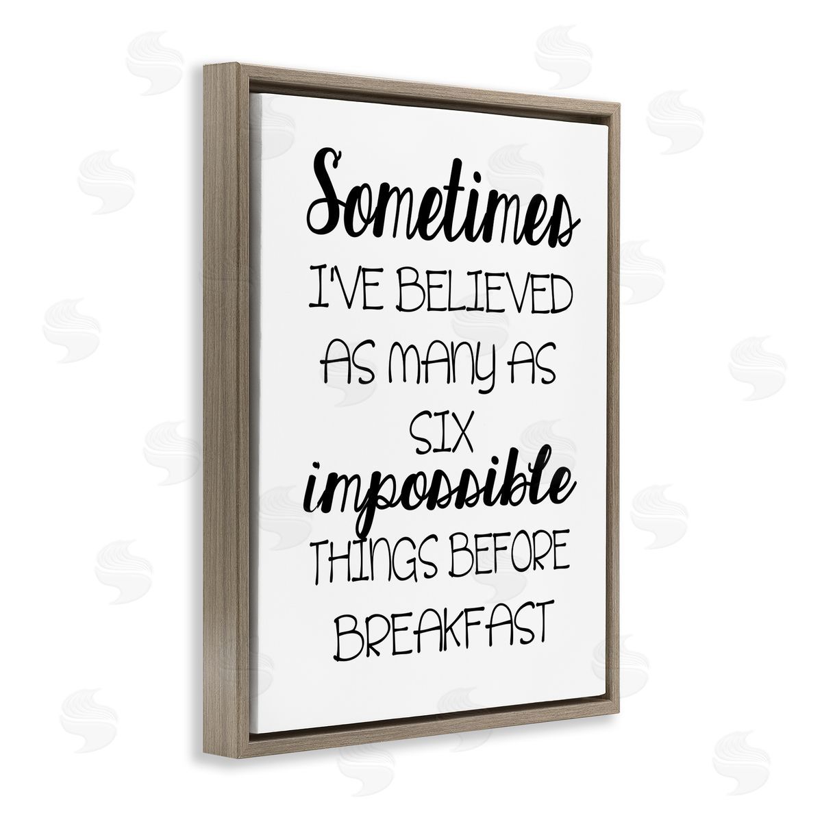 Ashley Calhoun Six Things Story Quote Brown Floating Frame Canvas Wall Art Print