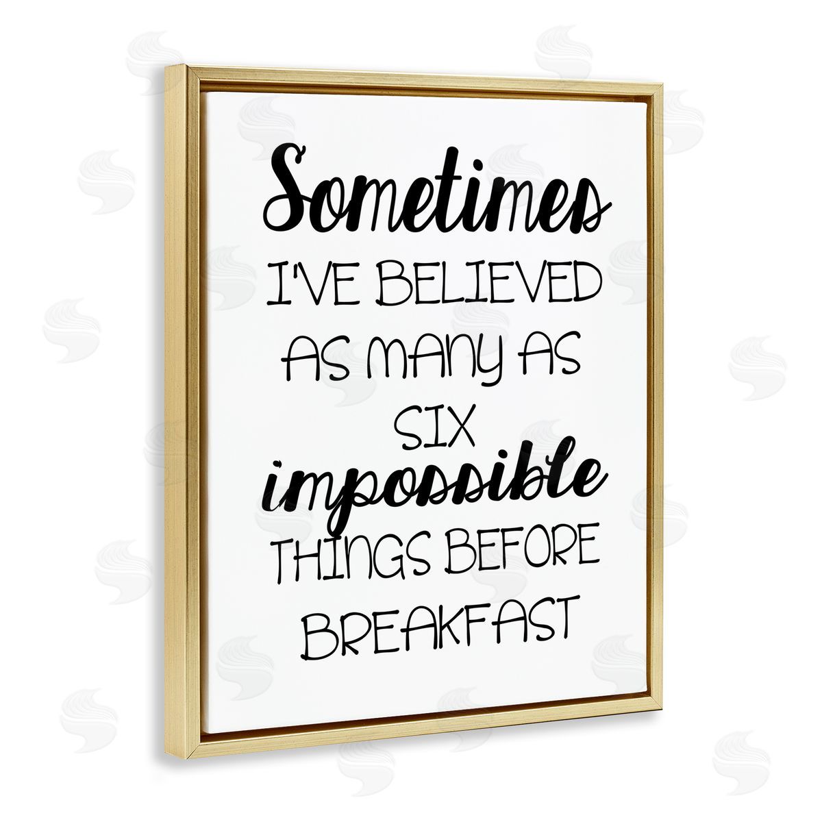 Ashley Calhoun Six Things Story Quote Gold Floating Frame Canvas Wall Art Print