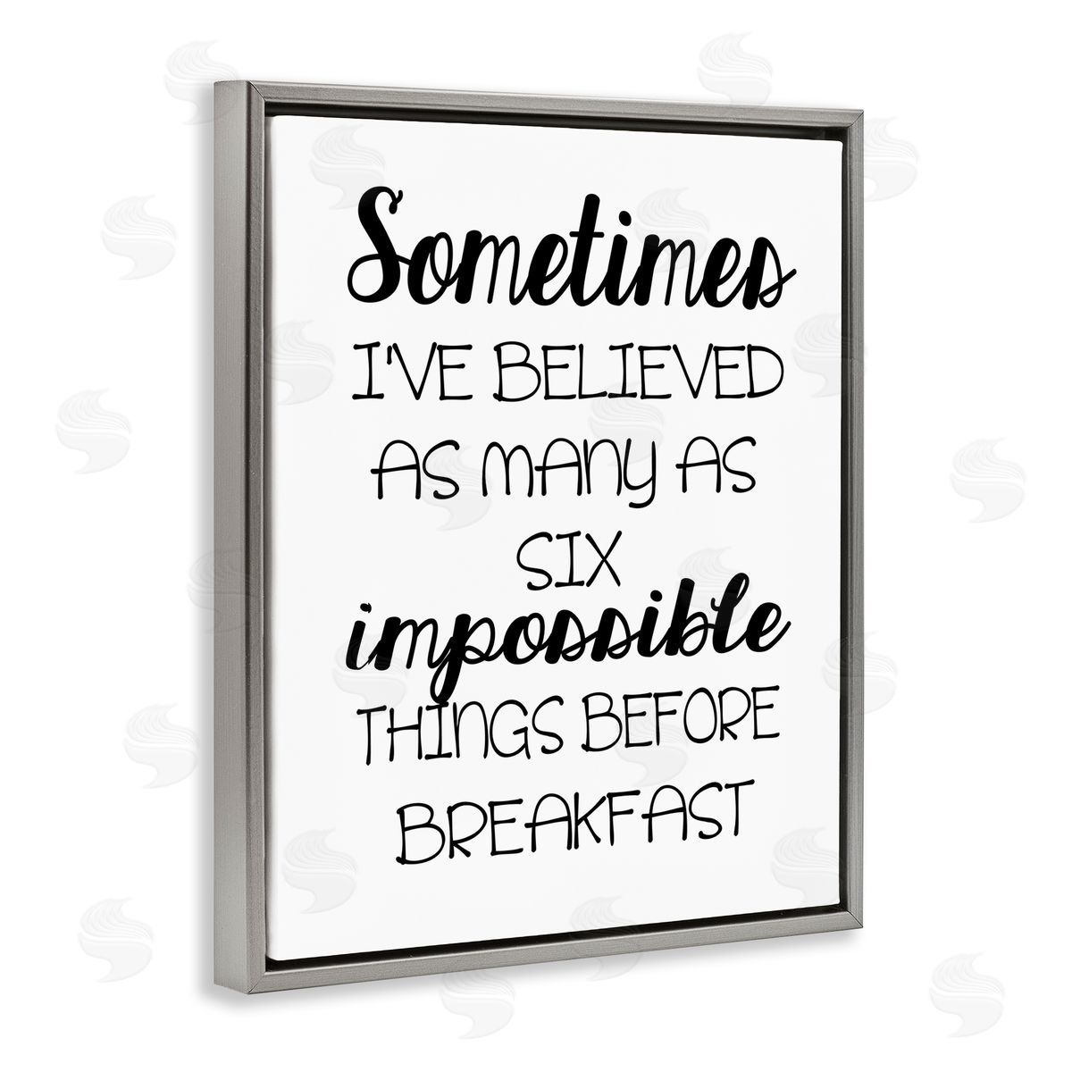 Ashley Calhoun Six Things Story Quote Gray Floating Frame Canvas Wall Art Print