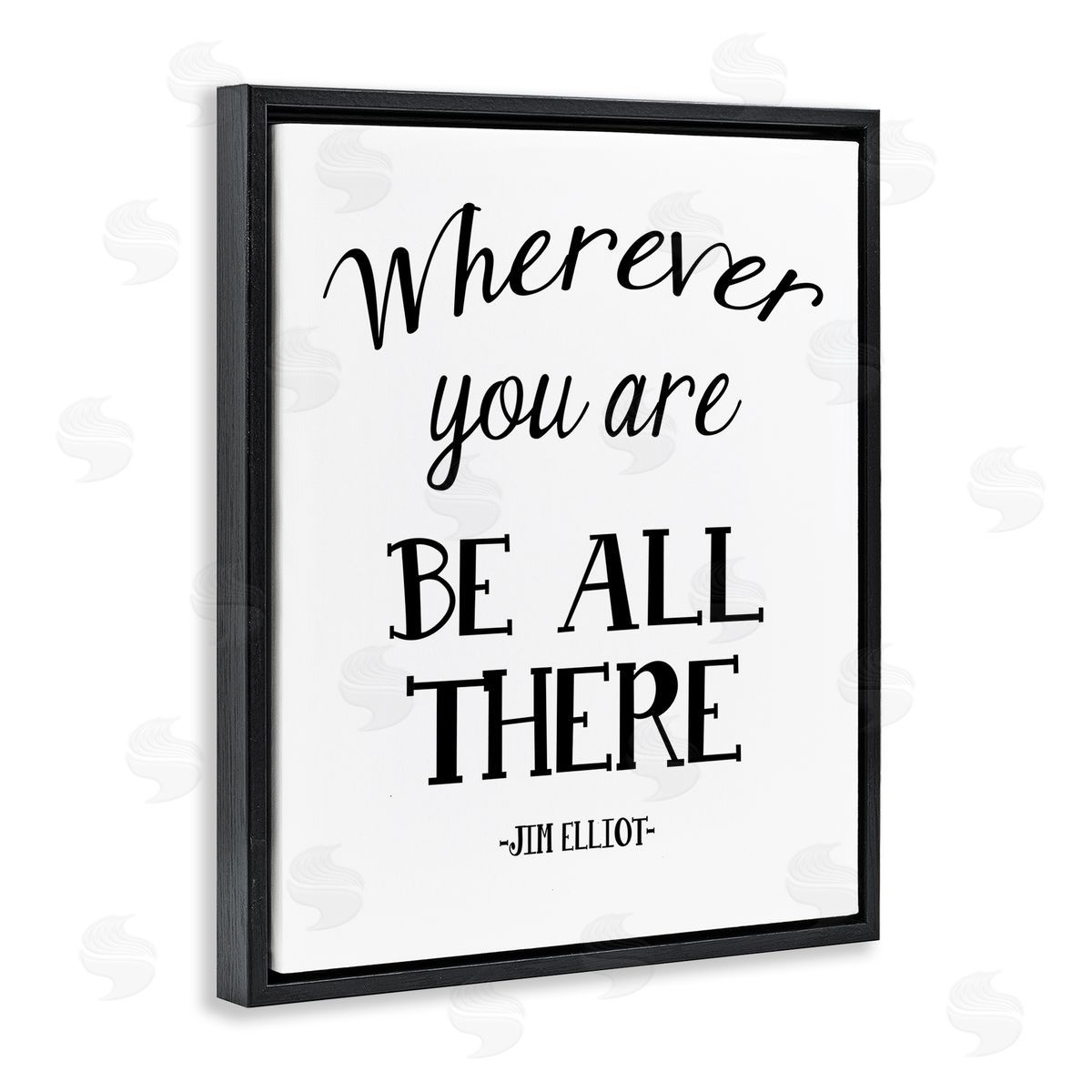 Ashley Calhoun Be All There Sentiment Black Floating Frame Canvas Wall Art Print
