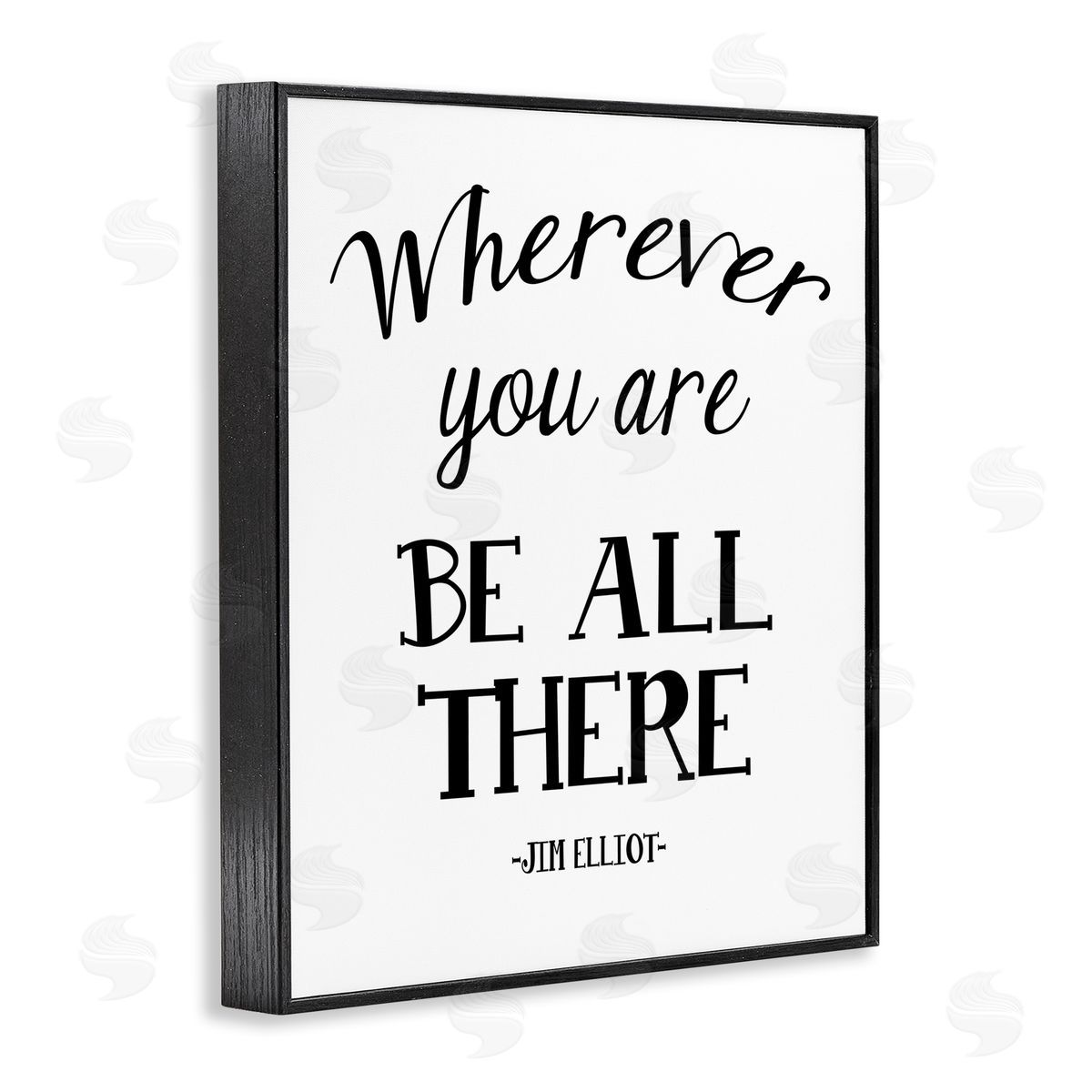 Ashley Calhoun Be All There Sentiment Black Framed Giclee Wall Art Print