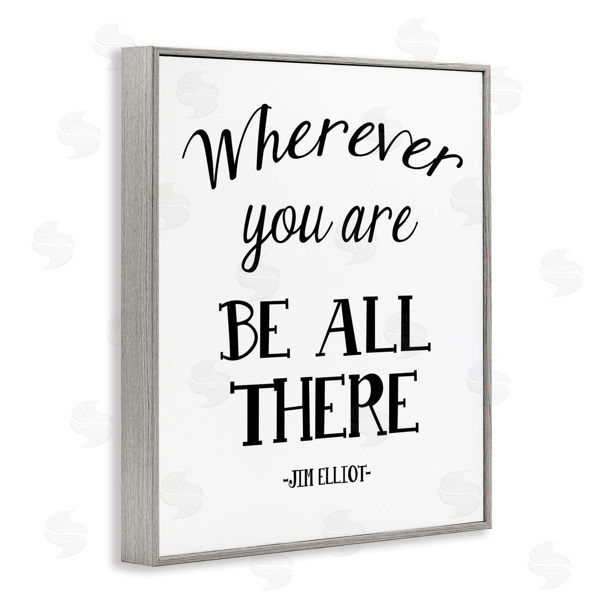 Ashley Calhoun Be All There Sentiment Gray Framed Giclee Wall Art Print