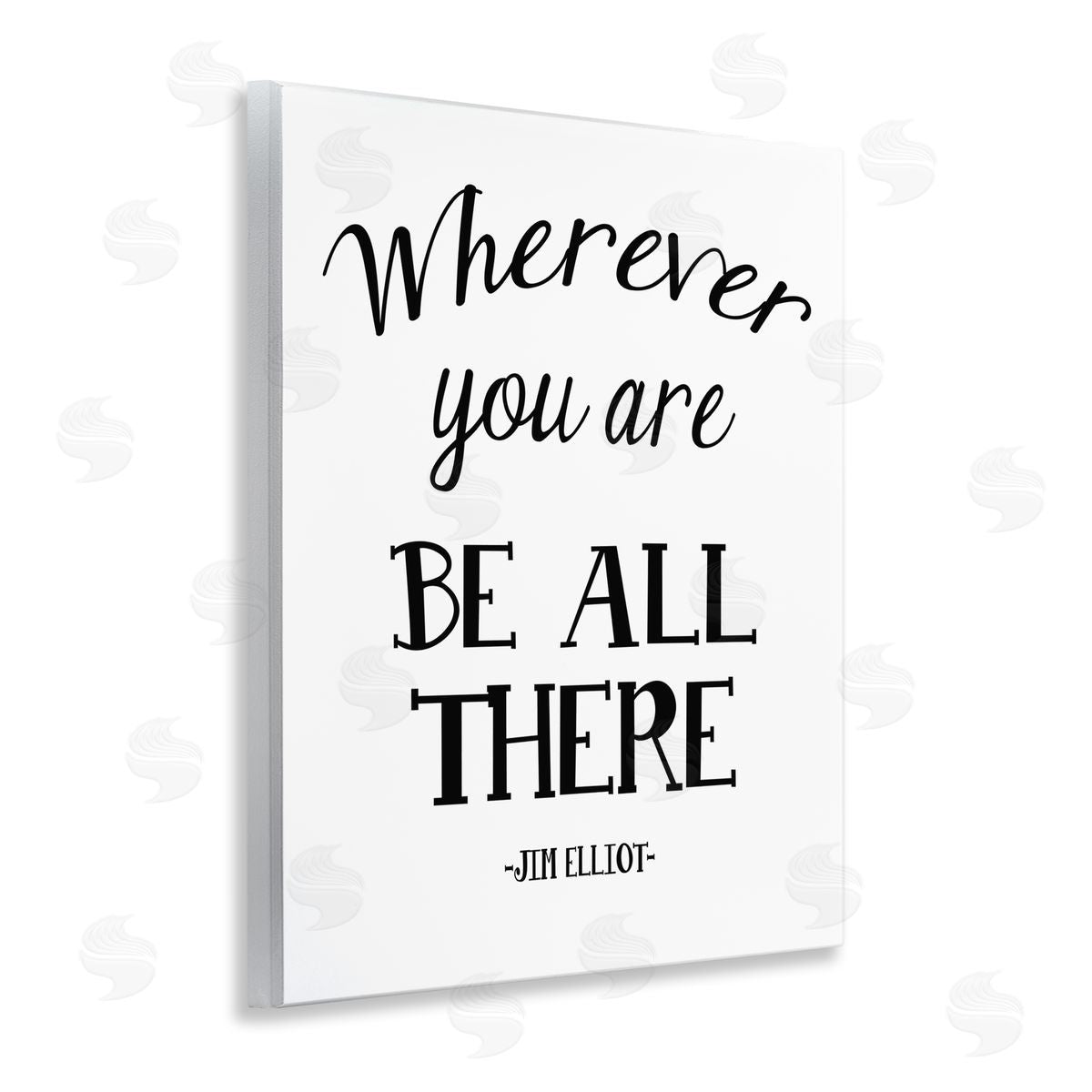 Ashley Calhoun Be All There Sentiment Wooden Wall Plaque Art Print