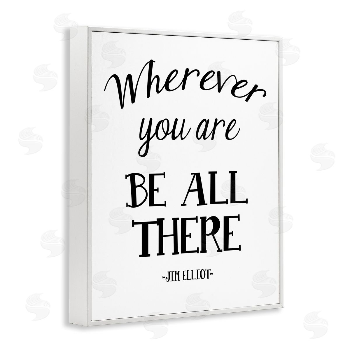 Ashley Calhoun Be All There Sentiment White Framed Giclee Wall Art Print