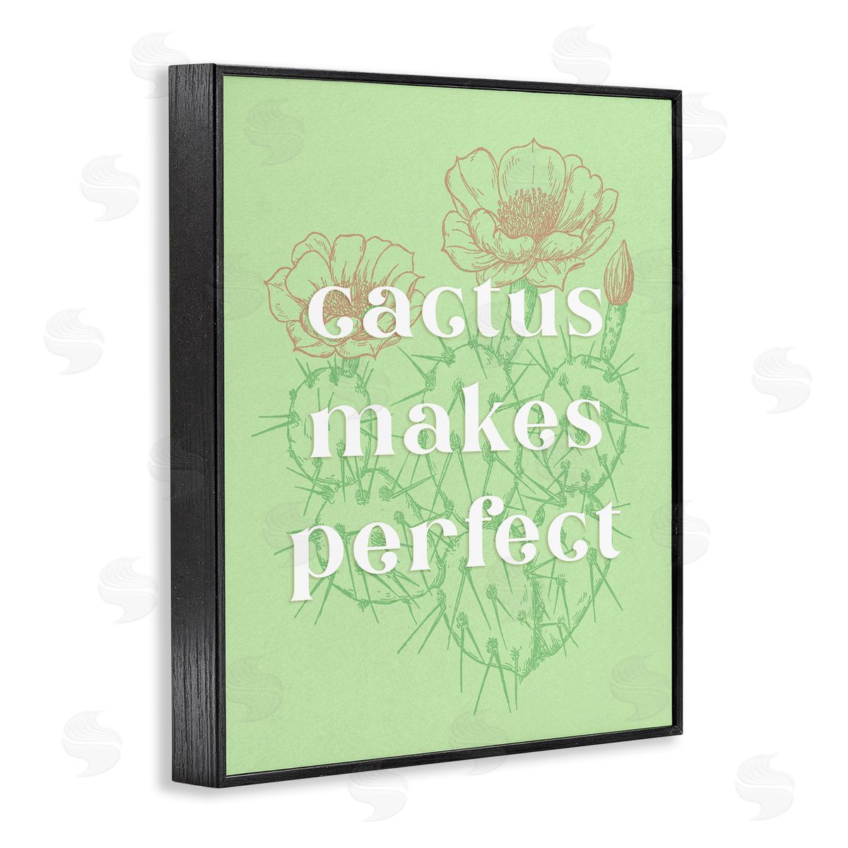 Ziwei Li Cactus Makes Perfect Black Framed Giclee Wall Art Print