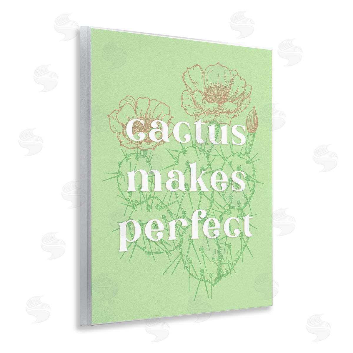 Ziwei Li Cactus Makes Perfect Wooden Wall Plaque Art Print