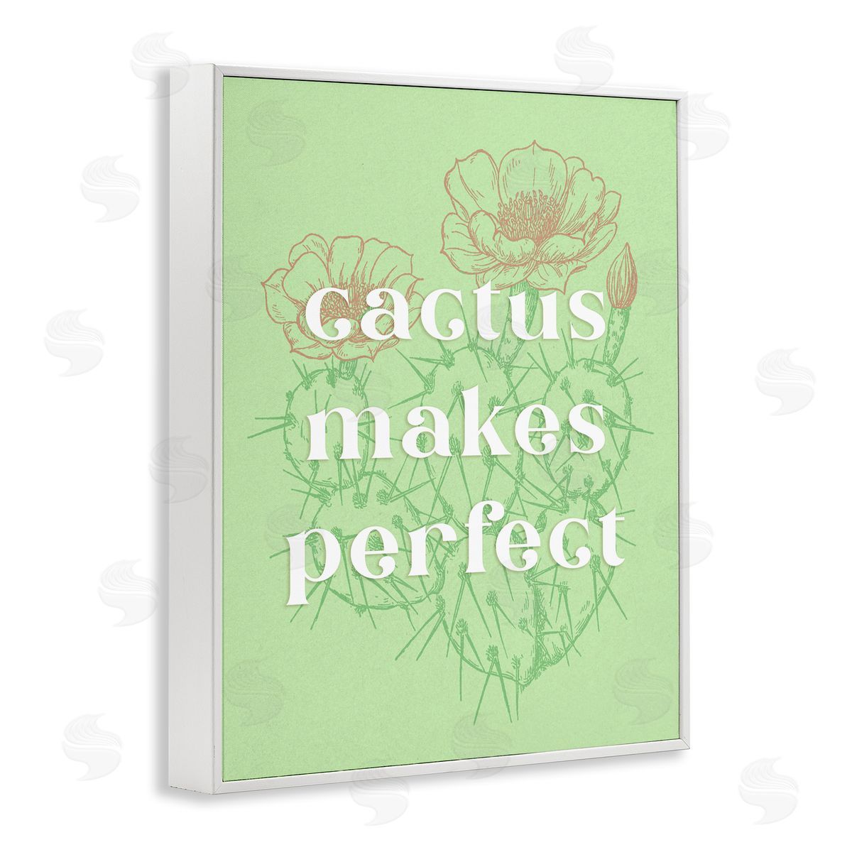 Ziwei Li Cactus Makes Perfect White Framed Giclee Wall Art Print