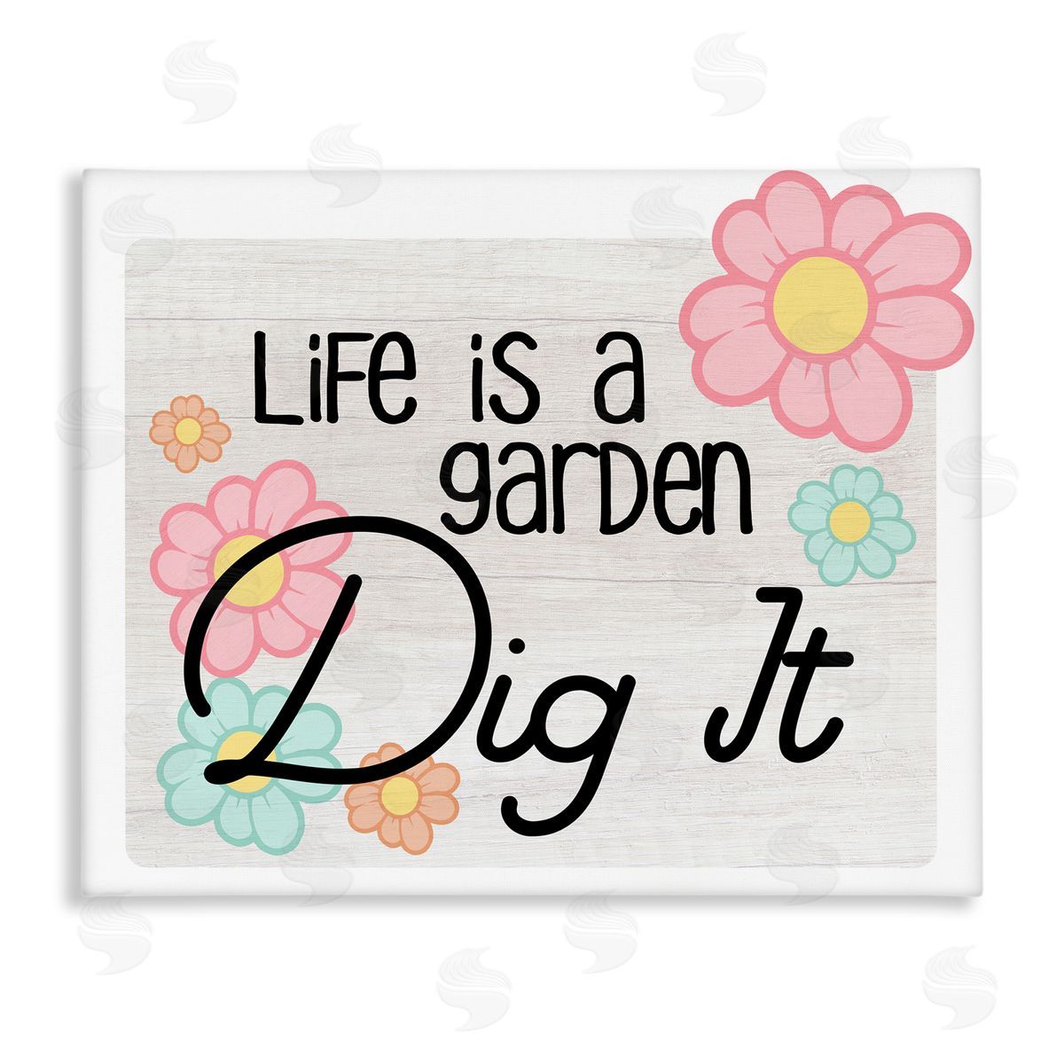 Ziwei Li Life's A Garden Phrase Canvas Wall Art Print