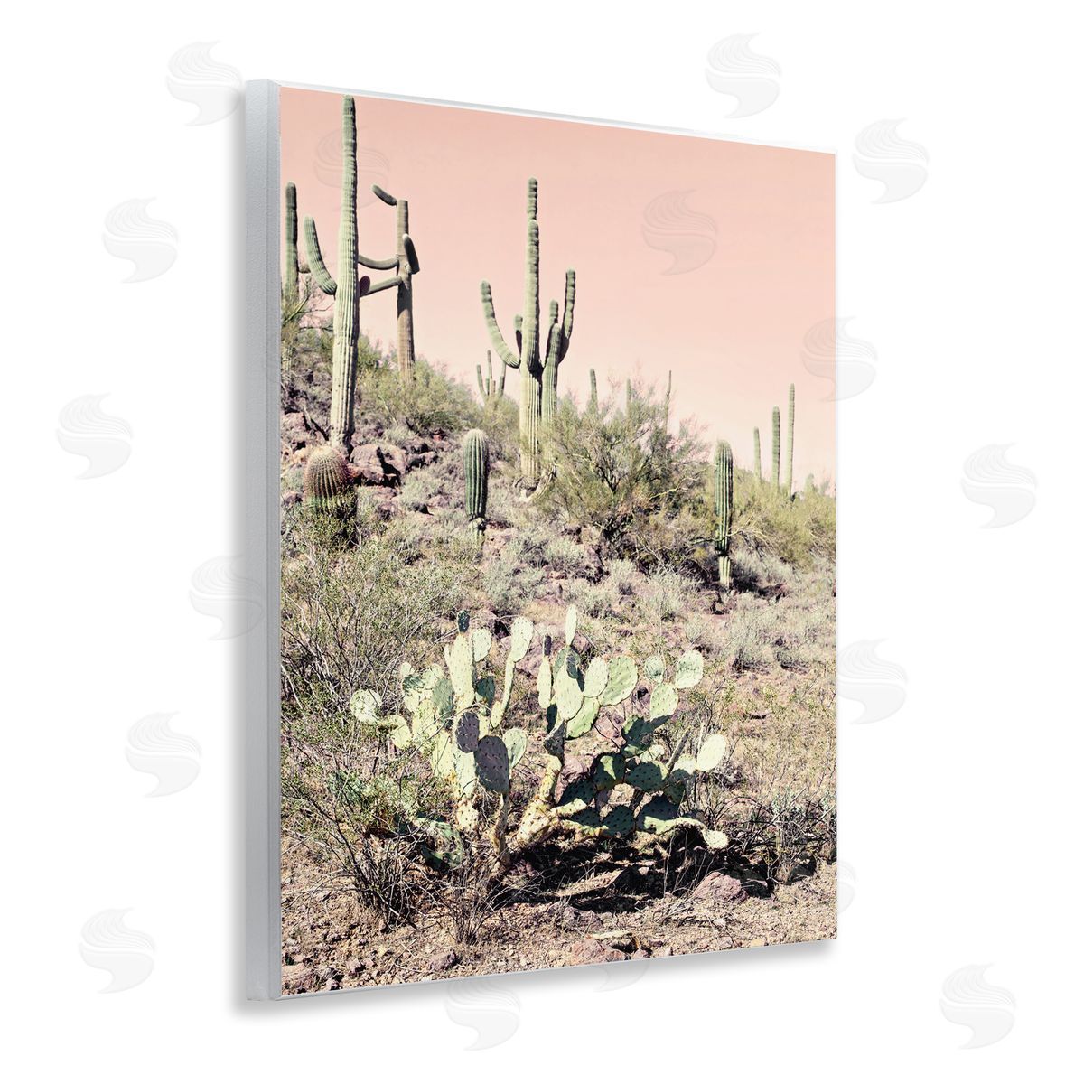 Susan Bryant Rustic Desert Scene Wooden Wall Plaque Art Print