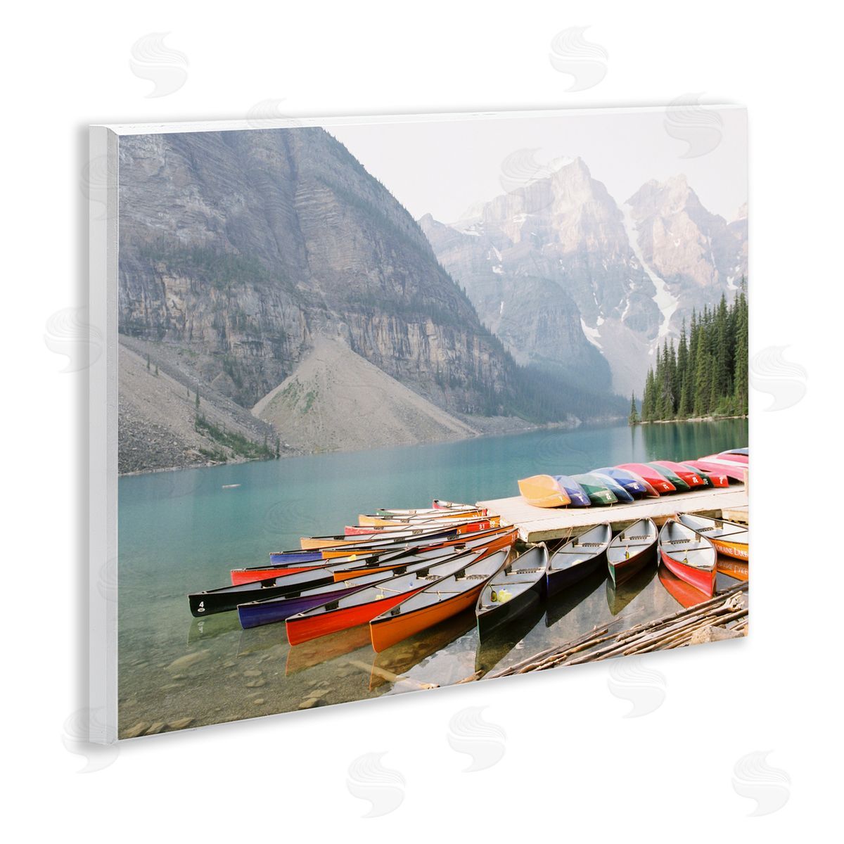 Cliffside Canoe Dock Wood Plaque Wall Art, Home Decor by Justine Milton