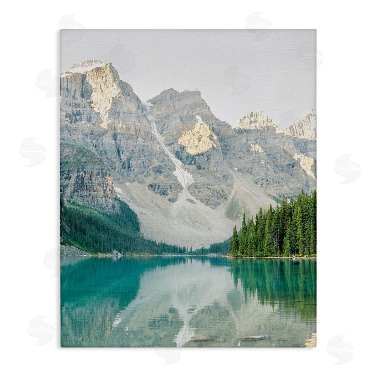 Reflective Mountain Lake Canvas Wall Art, Home Decor by Justine Milton