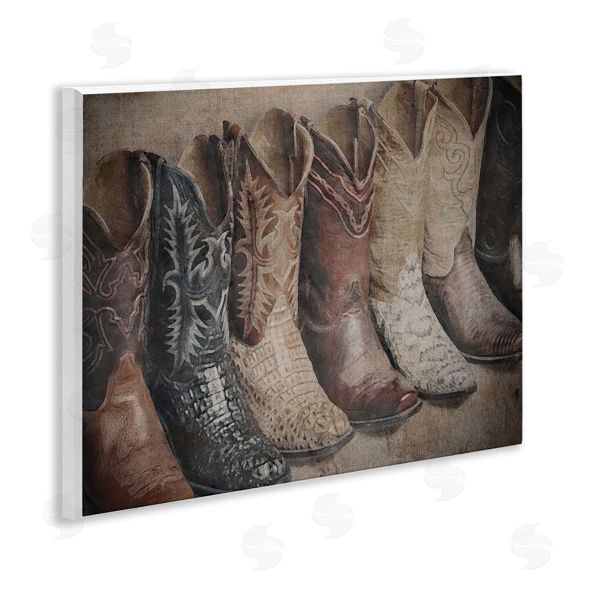 Texan Lineup Boots Wood Plaque Wall Art, Home Decor by RileyB