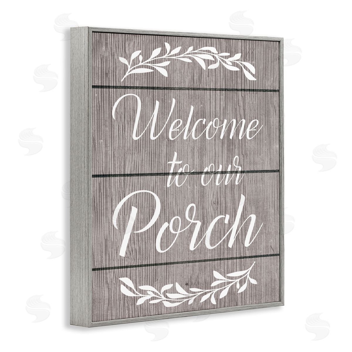 Ziwei Li Rustic Welcome Porch Gray Framed Giclee Wall Art Print