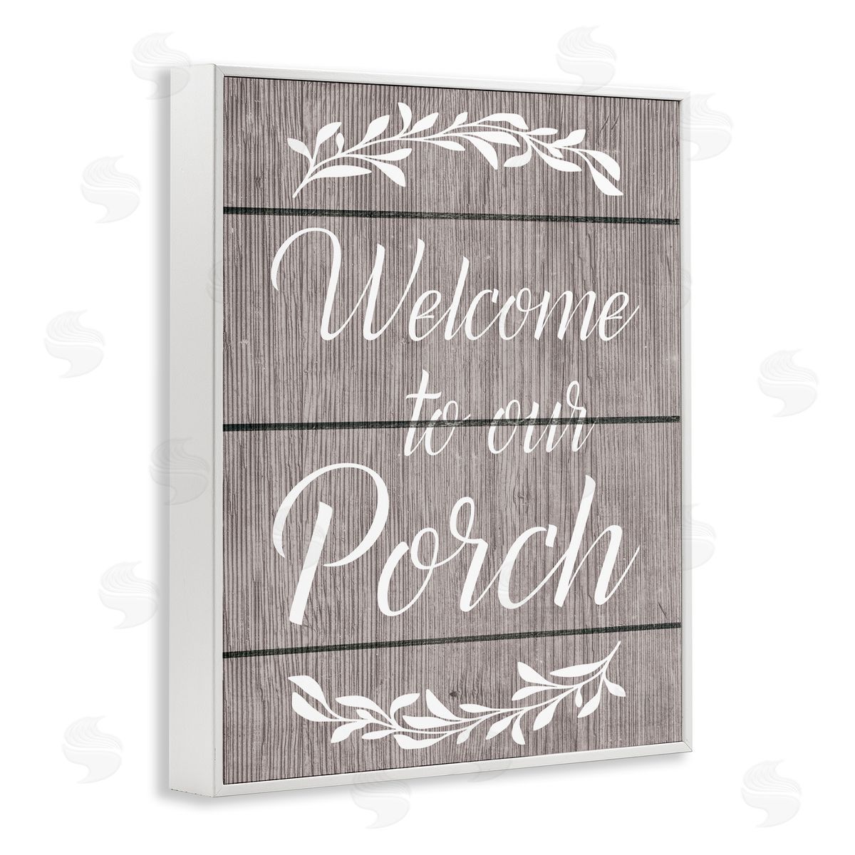 Ziwei Li Rustic Welcome Porch White Framed Giclee Wall Art Print