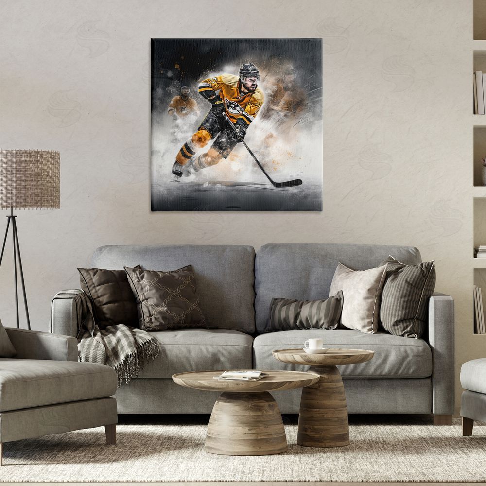 Jim Baldwin Hockey Player Athlete Canvas Wall Art Print in Room