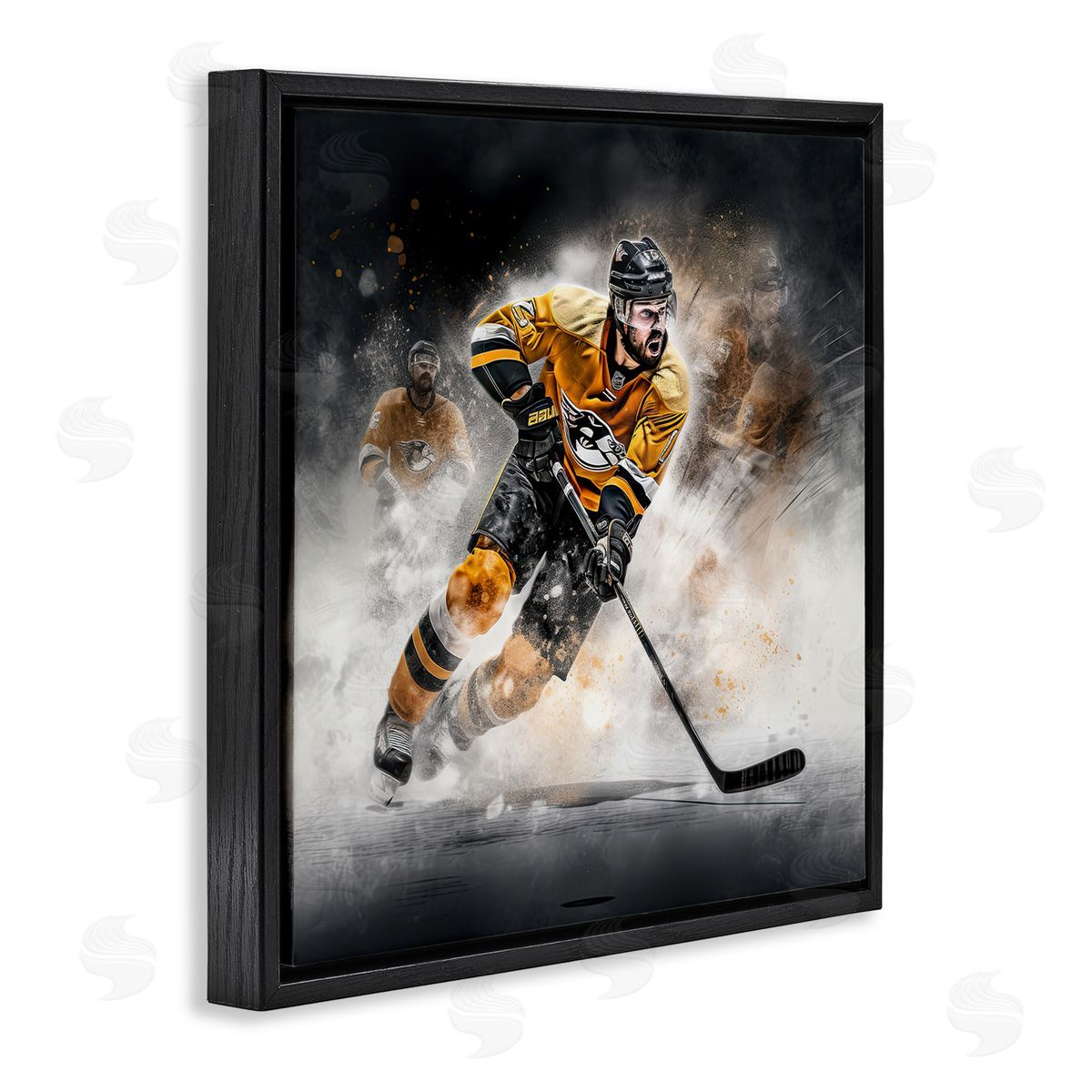 Jim Baldwin Hockey Player Athlete Black Floating Frame Canvas Wall Art Print