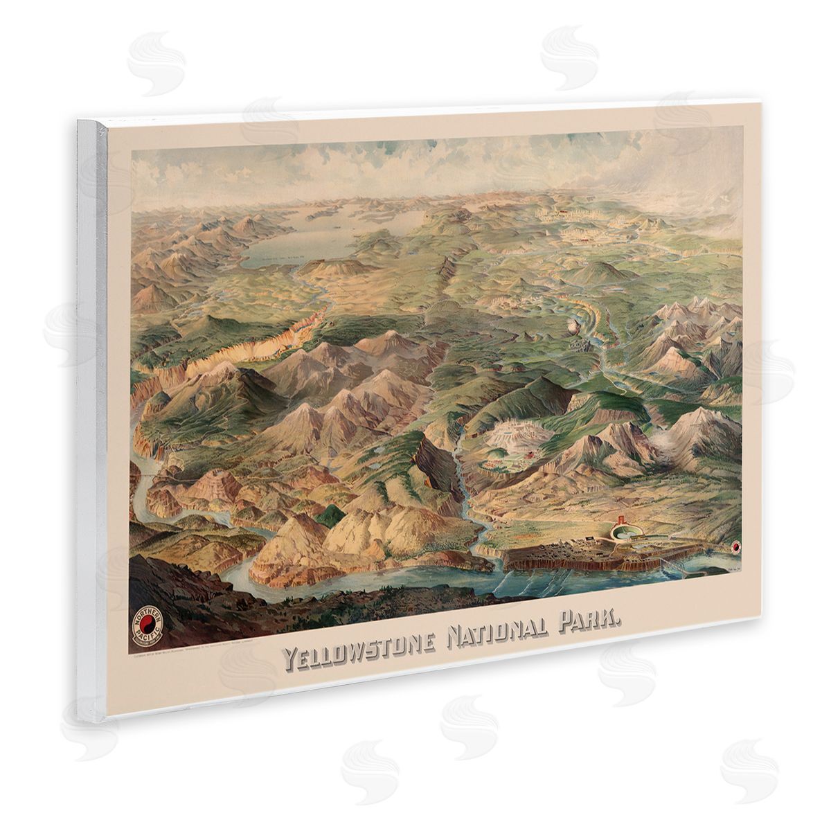 Vintage Yellowstone Park Wood Plaque Wall Art, Home Decor by Stellar Design Studio