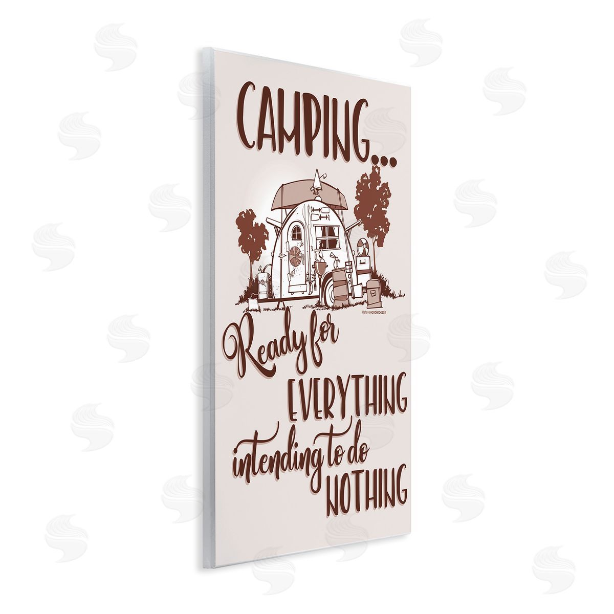 Everything and Nothing Camping Wood Plaque Wall Art, Home Decor by Steve Vanderbosch