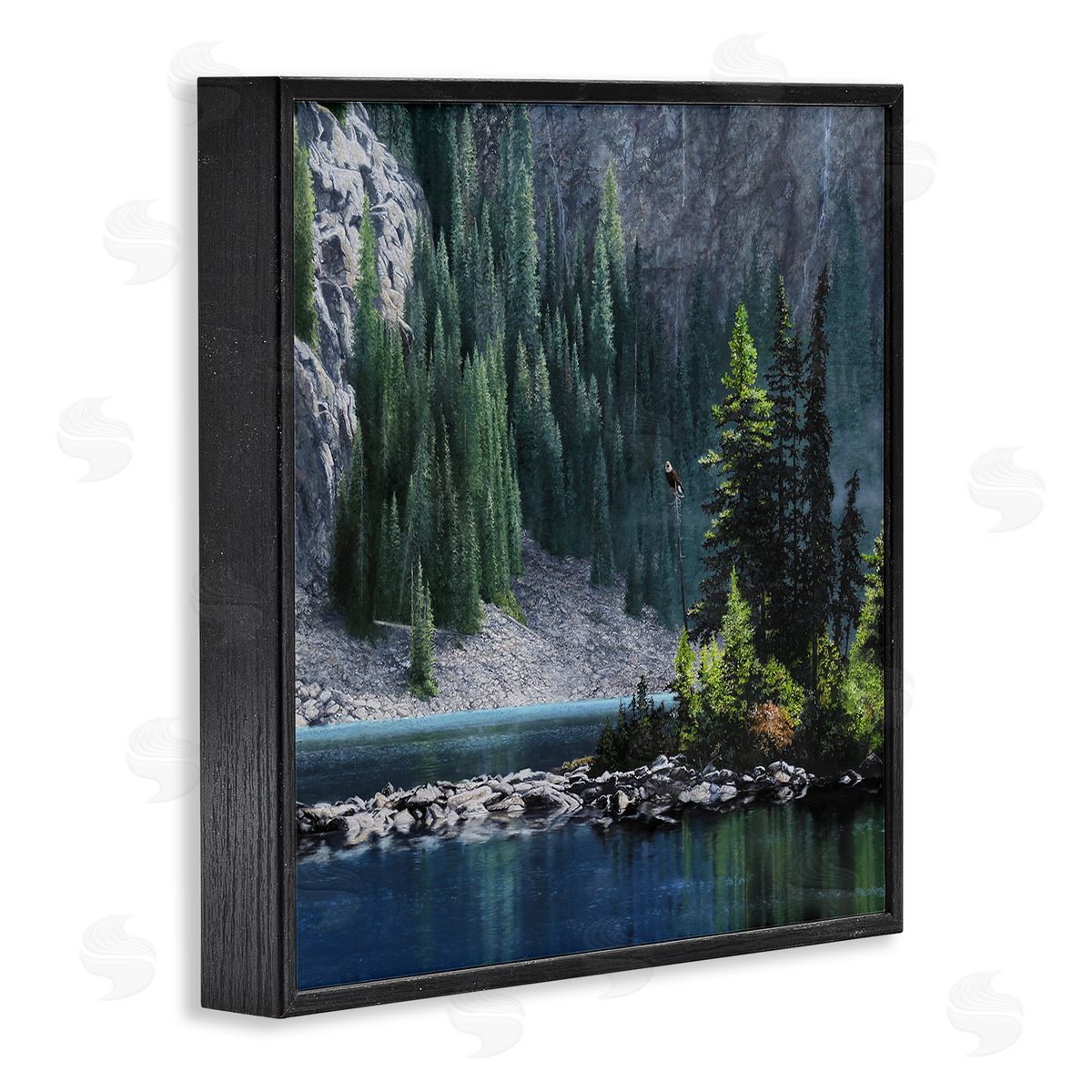 Mark Kelso Tree Spires in Nature Black Framed Giclee Wall Art Print