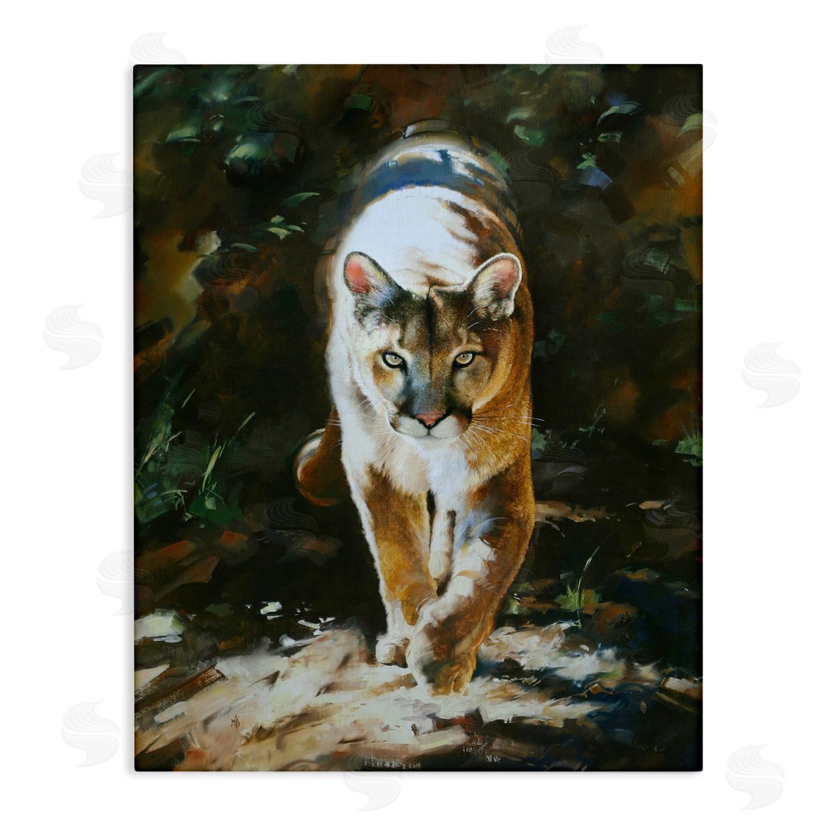 Mark Kelso Out of Shadows Panther Canvas Wall Art Print