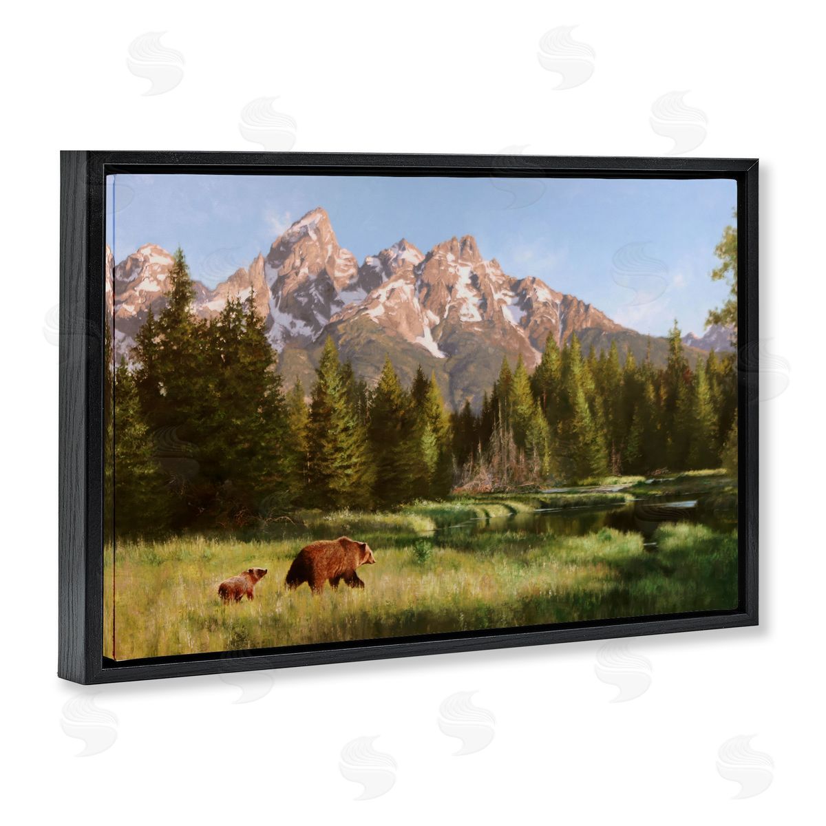 Mark Kelso Taking The Scenic Route Black Floating Frame Canvas Wall Art Print