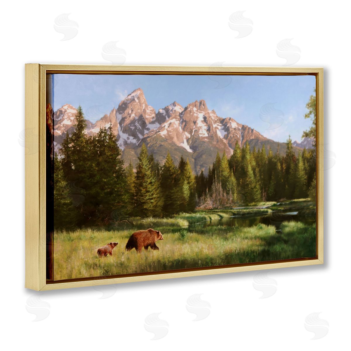 Mark Kelso Taking The Scenic Route Gold Floating Frame Canvas Wall Art Print