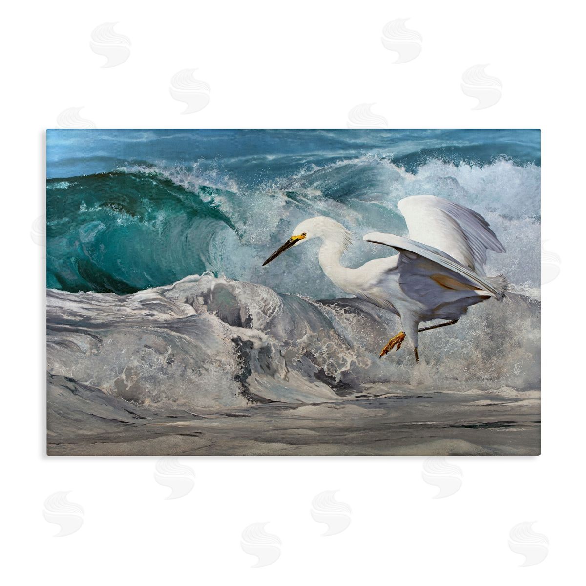 Mark Kelso Wave Dancer Heron Canvas Wall Art Print