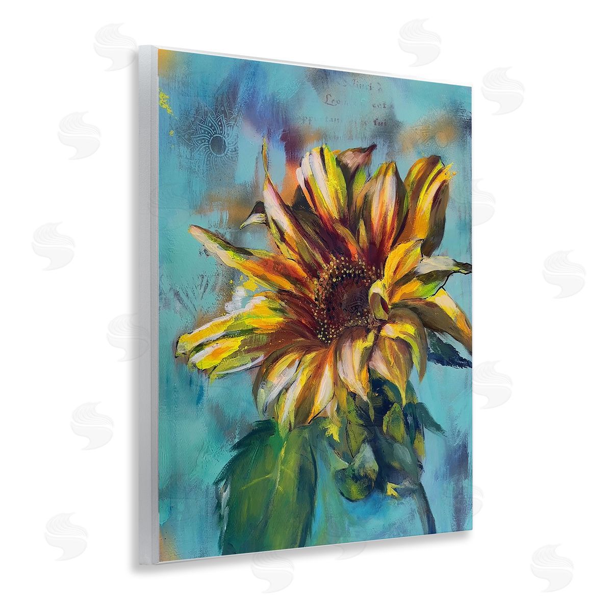 Linda McClure Finding Spring Sunflower Wooden Wall Plaque Art Print