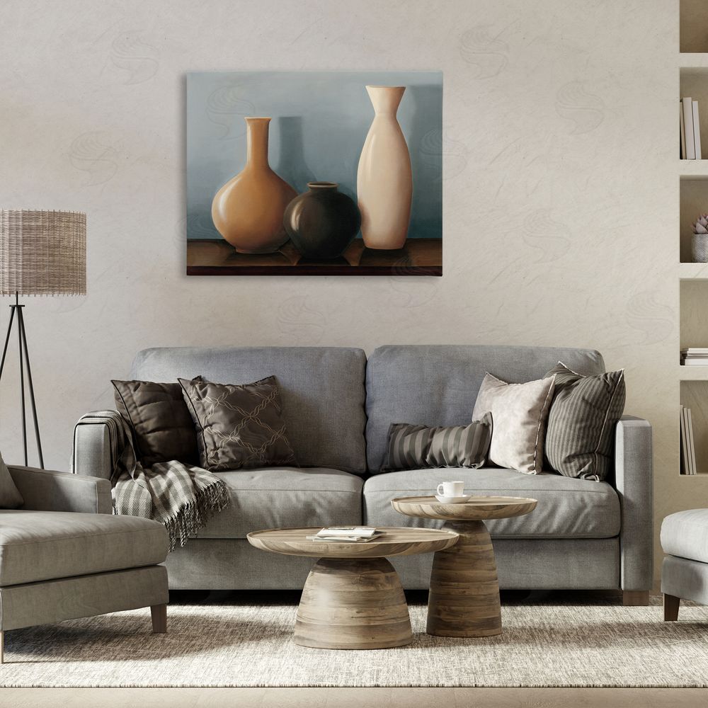 Arlene Stevens Rustic Pottery Still Life Canvas Wall Art Print in Room