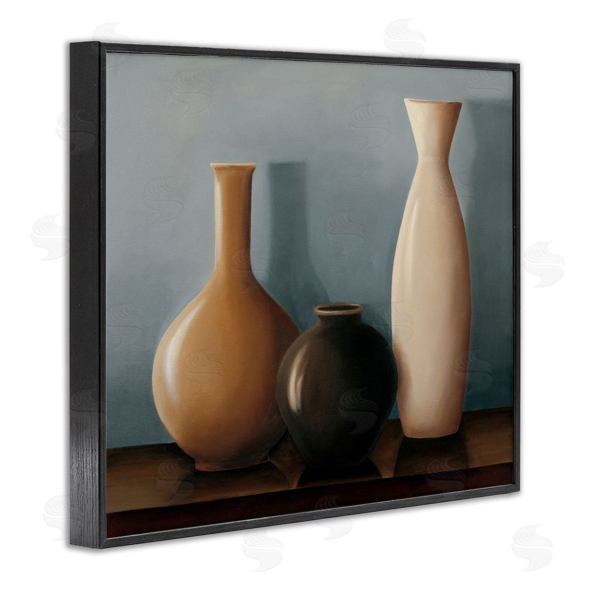Arlene Stevens Rustic Pottery Still Life Black Framed Giclee Wall Art Print
