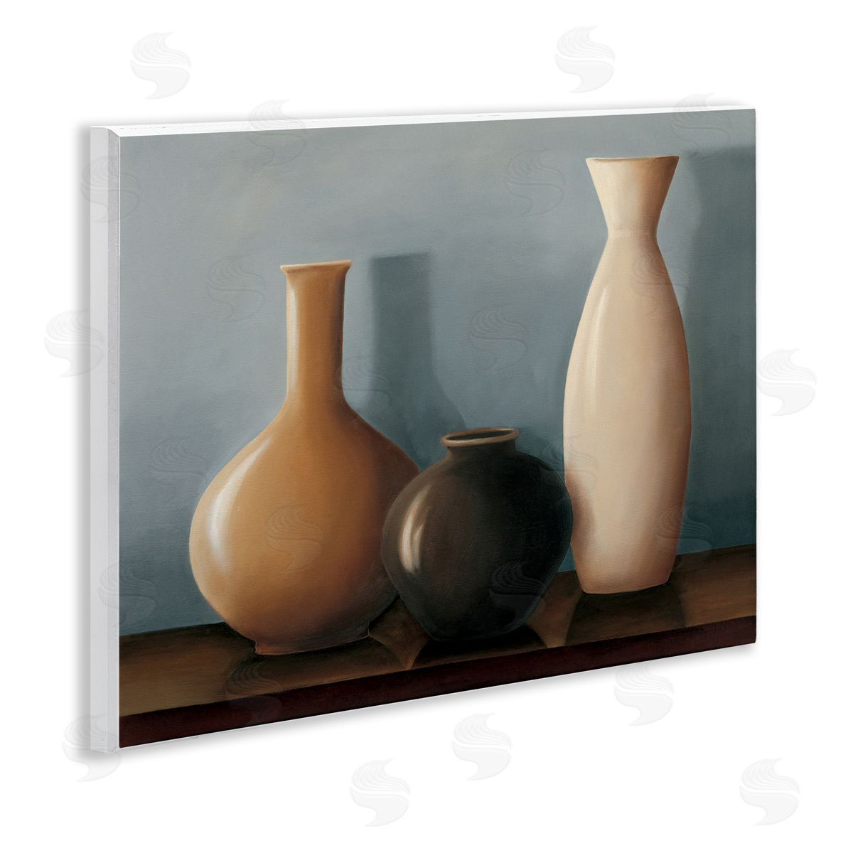 Arlene Stevens Rustic Pottery Still Life Wooden Wall Plaque Art Print