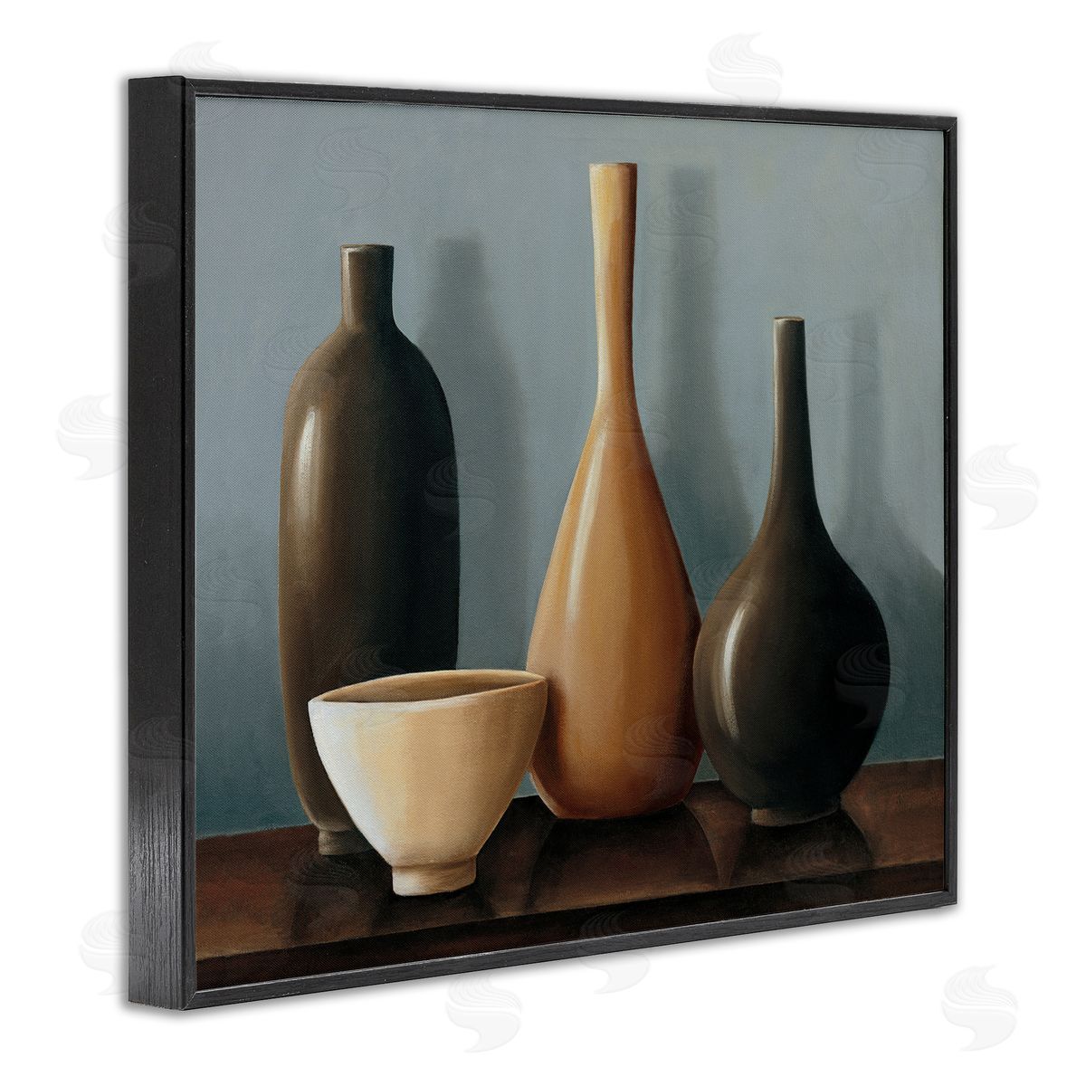 Arlene Stevens Varried Pottery Still Life Black Framed Giclee Wall Art Print