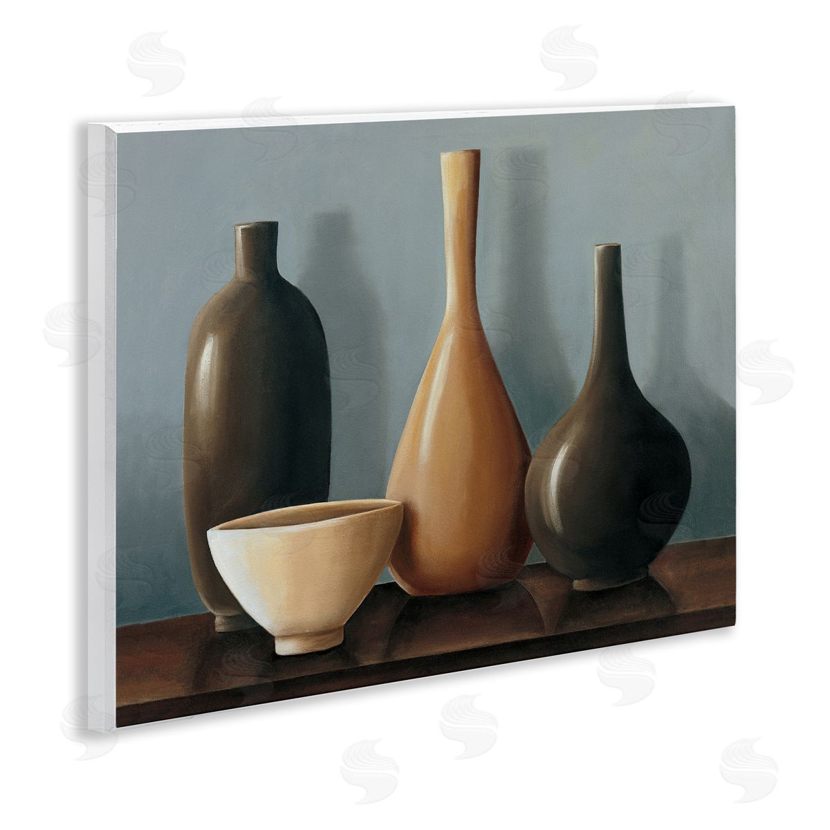 Arlene Stevens Varried Pottery Still Life Wooden Wall Plaque Art Print