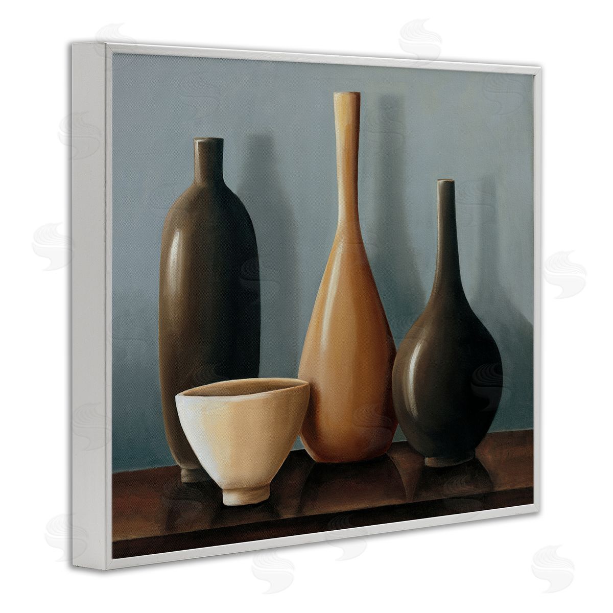 Arlene Stevens Varried Pottery Still Life White Framed Giclee Wall Art Print