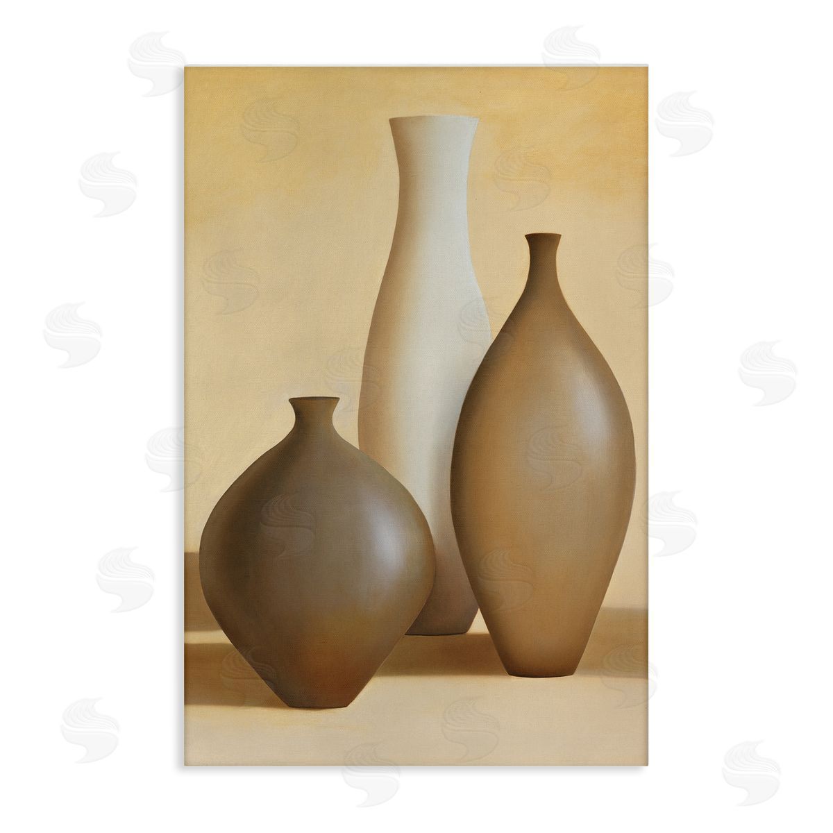 Arlene Stevens Natural Pottery Bottles Canvas Wall Art Print